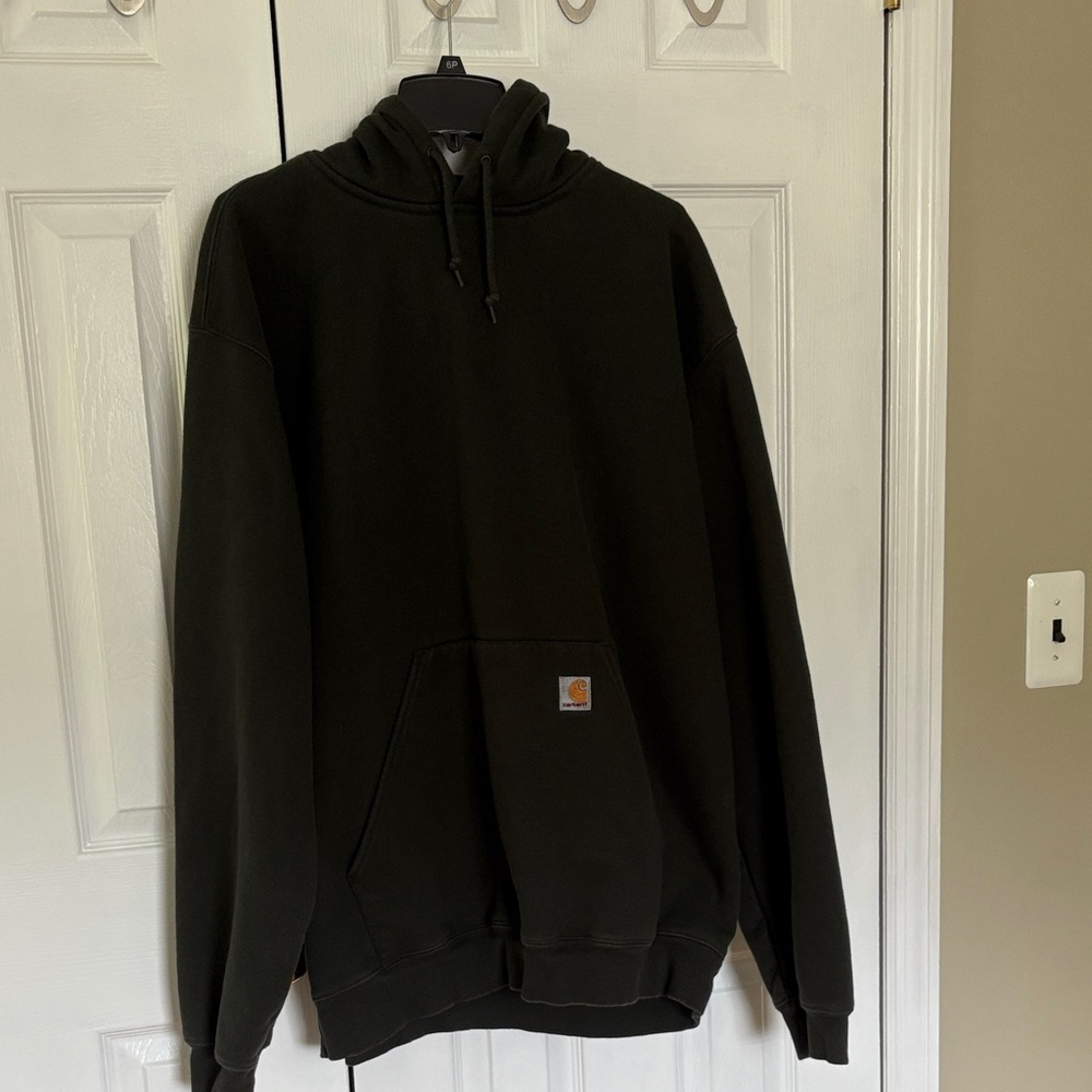 Carhartt Black Hoodie with Logo Patch